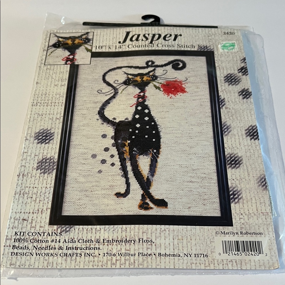 Jasper Cat Cross Stitch Kit by  Marilyn Robertson